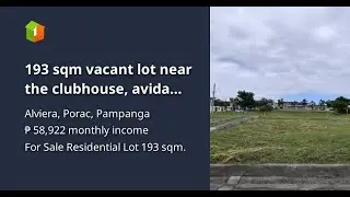 193 sqm vacant lot near the clubhouse, avida settings, alviera