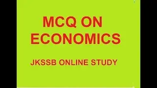 30 MOST IMPORTANT MCQ ON ECONOMICS