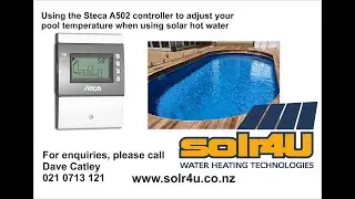 using the Steca A502 controller for pool / spa heating
