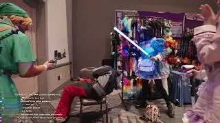 #esfandtv on #Twitch | @juliakinsttv stabs @deansocool at Austin,Tx Anime Convention