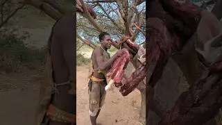 It's lucky day hadzabe hunt's tribe Catch big Antelope