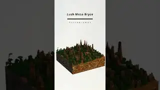 A render of the lush mesa Bryce - ExtraBiomes