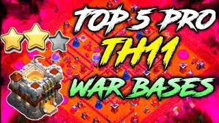 5 *PRO* Th11 War Bases With Links | Coc - Th11 Anti 2 Stars WAR Base  | Best Th11 Cwl Bases 2020