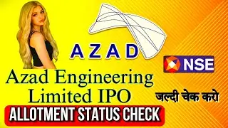 Azad Ipo Allotment Status How To Check | Azad Engineering Limited IPO Allotment Result #ipo #azadipo