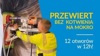 Wiertnica na mokro ze statywu z pompą próżniową! 12 otworów w 12h!