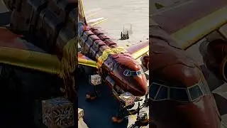Unleashing the forbidden gold transport: #luxuryjet #goldplane #steampunk #shorts #trending #fyp