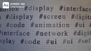 Animated Tags or Keywords B-Roll Generator &ndash; Macro Glitching Pixelated CRT Effect &ndash; AE Template
