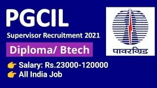 PGCIL Supervisor Jobs 2021 #Shorts