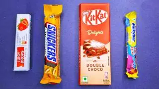 Snickers & Milkybar Chocolate Unwrapping ASMR | Chocolate Satisfying Video for Relaxing | Kitkat