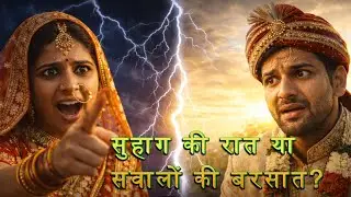 सुहाग की रात या सवालों की बरसात? 😂 | Funny Husband Wife Story| Funny Married Life Story