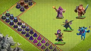 COC Experiment | Max Heroes vs Wizard Tower  #clashofclans 
