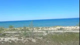 Lake Huron shoreline northern Michigan