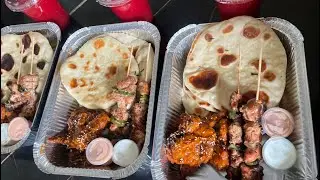 Make naan platter with me , perfect naan recipe , how to make naan,chicken kebabs & wings