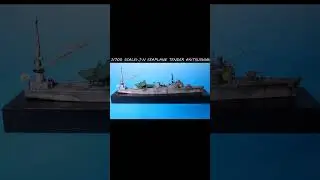 I.J.N SEAPLANE TENDER AKITSUSHIMA  AOSHIMA 1/700 日本海軍 水上機母艦 秋津洲 #shorts