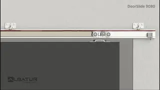 DoorSlide 9080 - Soft-Close Sliding Door System Wall-Mounted Installation Application / 120-9080