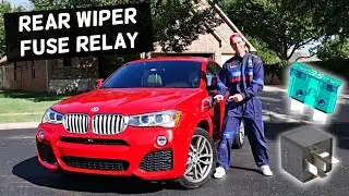 BMW X3 X4 REAR WIPER FUSE RELAY LOCATION REPLACEMENT 2010 2011 2012 2013 2014 2015 2016 2017 2018