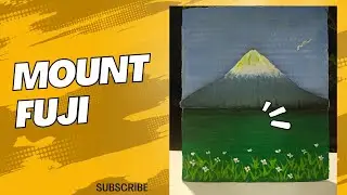 How to draw Mount Fuji for beginners //Mount Fuji //Cardboard craft😃 #drawing #mountfuji