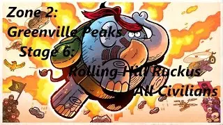 Tembo The Badass Elephant - All Civilians - Zone 2 - Stage 6 - Rolling Hill Ruckus (XBox One,PS4)