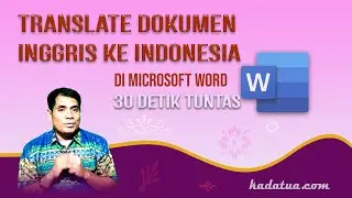 Translate Dokumen Bahasa Inggris ke Bahasa Indonesia di Microsoft Word
