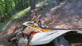 the pimp of the woods flips his bike climb fail 5/18/23