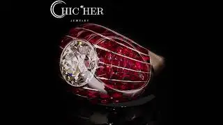 3ct Round Cut Ruby Sapphire Cocktail Ring
