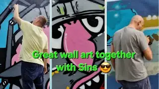 Old Fart with Sins @ Capelle a/d IJssel. Fresh coloured streetart! 🔥
