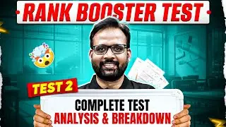 📊 Rank Booster Test 2🔥 Complete Test Analysis Breakdown + GMC Minimum Score 🎯 #physicswallah