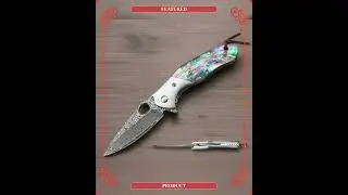 Spire Japanese VG10 Gentleman's Pocket Knife with Abalone Shell Handle