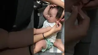 Cleaning baby's ear👂 #shorts #baby