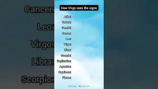 How Virgo sees the signs ♍ - Zodiac Signs Shorts #shorts
