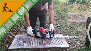 Heavy-duty 2-Stroke Hedge Trimmer with Kawasaki TJ 23 V Engine - Customer's operating video