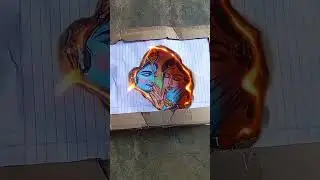 RADHE KRISHNA JI KI FIRE DRAWING 🔥🔥 #like #subscribe #art #drawing #short