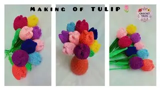 Crochet Tulip🌷#crochet #artandcraft #artandcraft #craftideas #chennai 