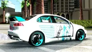 GTA San Andreas - Mitsubishi Lancer x Miku Hatsu + Mod Cleo _REVIEW