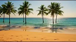 Relaxing beach scenes with R&B music