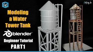Modeling a Water Tower Tank | Blender Beginner Modelling Tutorial - Part 1 | shift 4 cube
