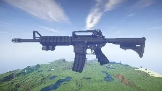 Винтовка M4A1 в Minecraft.