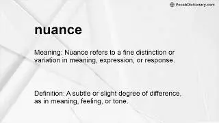 nuance Meaning