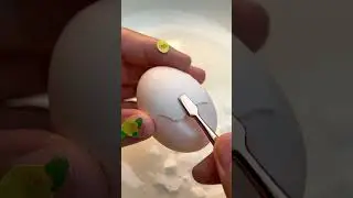Peeling a Raw Egg Without Breaking 😱 Viral Shorts