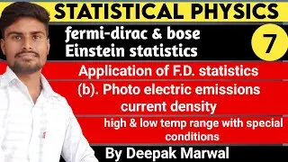 photo electric emission current density | applications of fermi dirac statistics | special condition