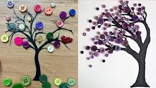 Most Demanding/Buttons Craft Wall /Hanging And Painting/ Decoration Ideas Button/ Craft Trees