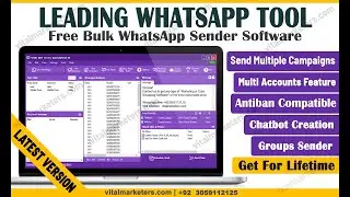#Leading Free WhatsApp Marketing Software With Buttons and Antiban Feature | Vital BotMaster Get Now