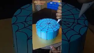 Spider man design birthday cake decoration ideas | simple design spider man cake #shorts #cake