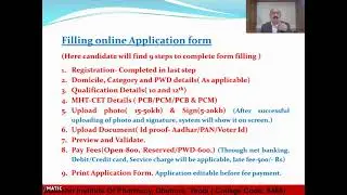 Process of form filling for MHT-CET 2021