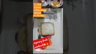 Very simple and quick #fruit sandwich 😍😋👌👌