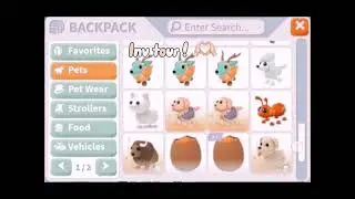 Inventory tour ! ( Adopt me )