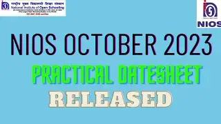 Nios October 2023 Practical Datasheet Released ll Theory datesheet out ll nios latest  update 2023.