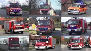 [F3: Scheune in Vollbrand] Einsatzfahrten FFs aus Baddeckenstedt, FTZ, BF Salzgitter + Einsatzstelle