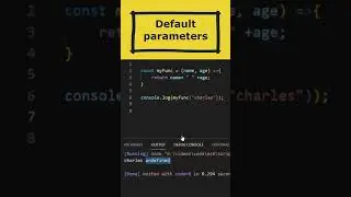 Default parameters  in javascript 