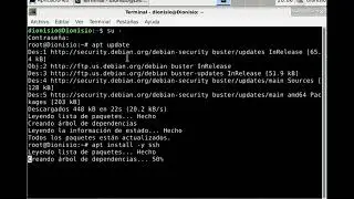 Servidor SSH DEBIAN 10 (PuTTY)